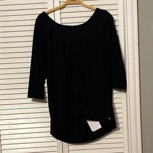 NWT Fabletics  Black Long Sleeve Women's Top